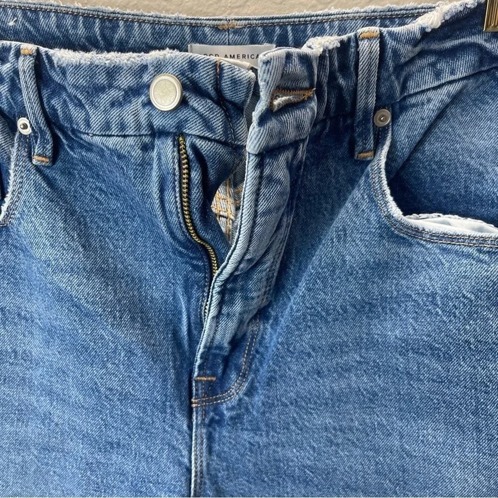 Good American Jeans Good Boy size 14 Distressed